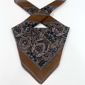 MEN’S Handkerchief YSL Brown Paisley Woven Fabric Cotton Pocket Suit SQUARE 20”